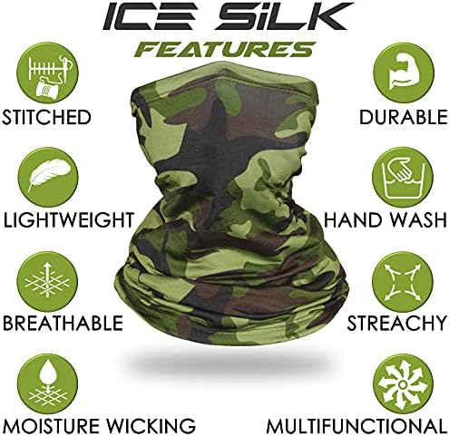 Kids Camo Gaiter for Face Mask UV Protection Cooling Bandana