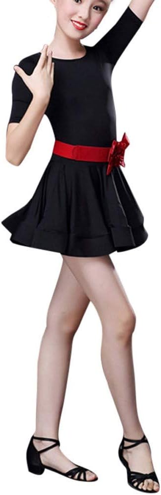 Muzuld 3-16T Girls Latin Ballet Dress Set with Belt