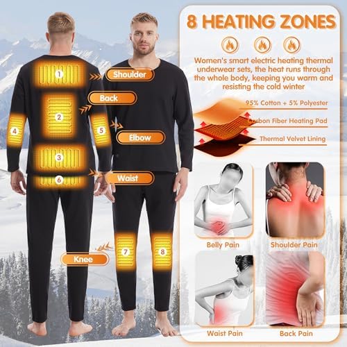 8 Heating Zones Electric Underwear for Men Keep Warm in Cold Weather