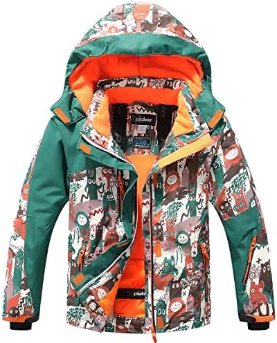 PHIBEE Big Boys Waterproof Breathable Snowboarding Jacket