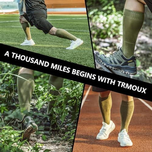 Mens Hiking Socks Military Green trekking hunting and trail running essentials