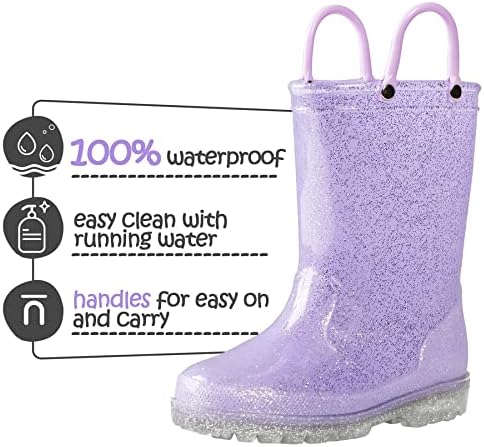 K KomForme Kids Rain Boots - Waterproof Lit