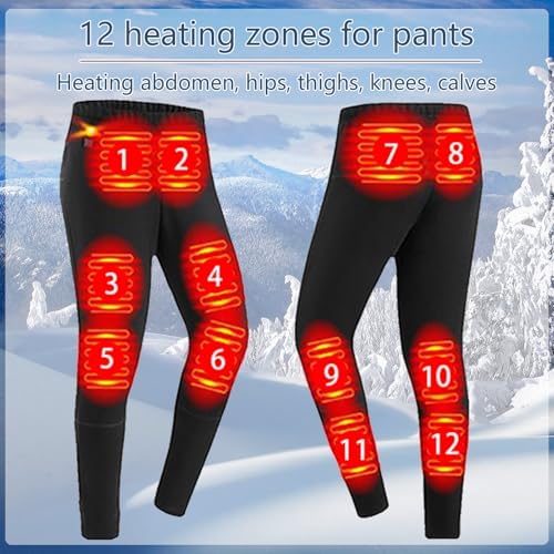 Outdoor Thermal Underwear for Men with 28 Heating Zones