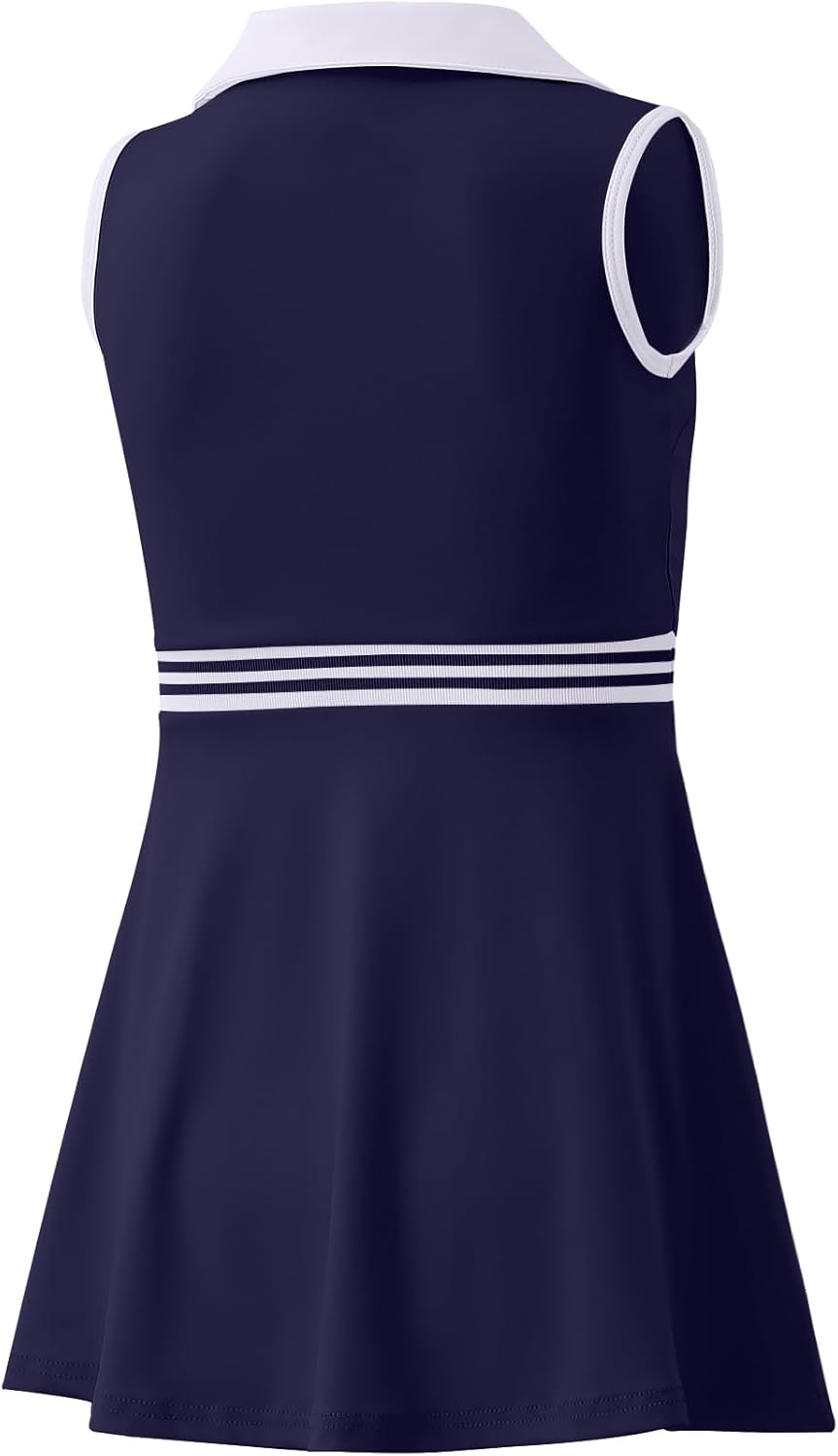 Girls Stretchy V-Neck Tennis Golf Outfit