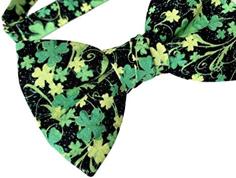 St Patricks Day shamrock bow tie