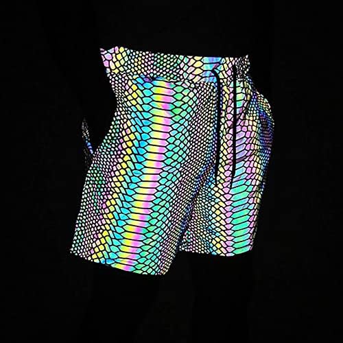 Reflective Snakeskin Active Shorts