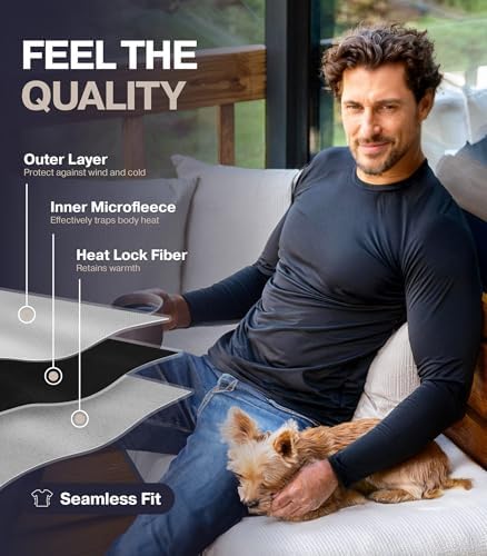 Thermajohn Thermal Shirts for Men - Long Sleeve Soft Warm and Supportive