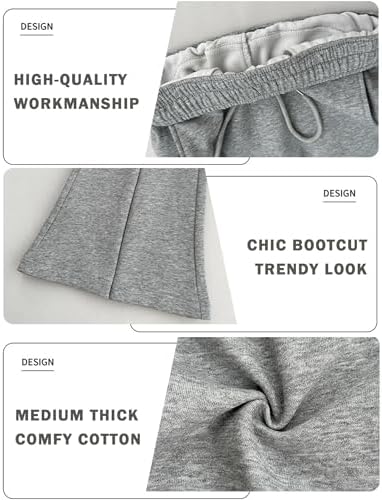 Kiench Flared Leg Sweats Trendy High Waist for Teens