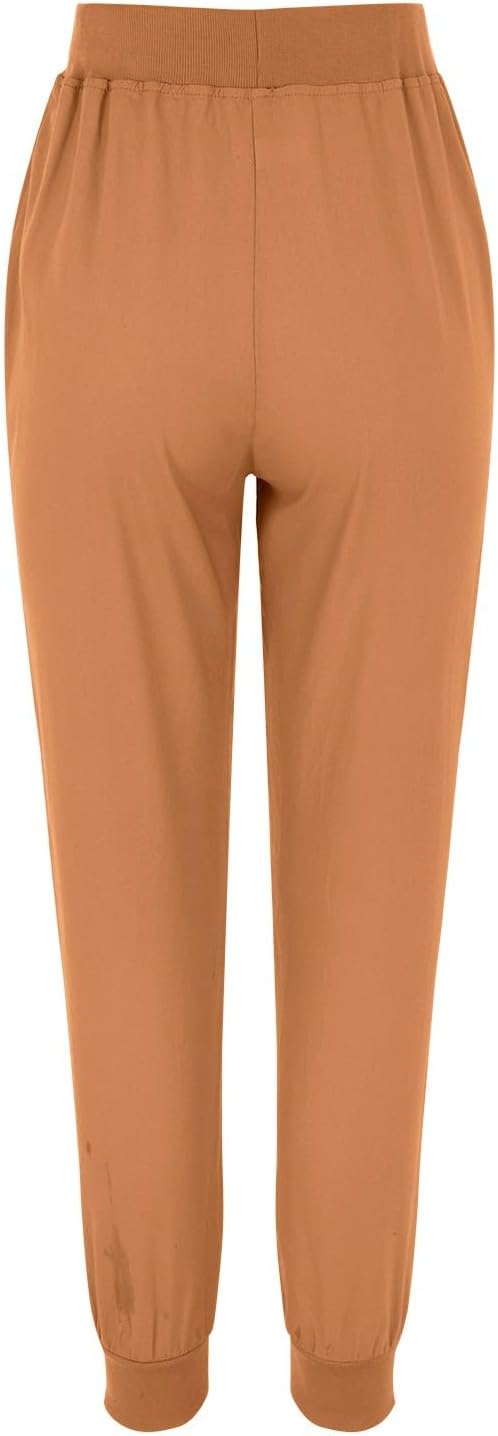 Casual Summer Trousers for Women - Lightweight Cotton Linen Blend