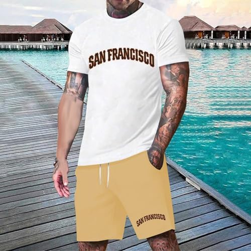 Mens Two-Piece Casual Shorts Outfits statements and comfort