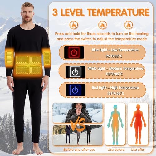 Heated Thermal Shirt for Men with 16 Heating Zones under_CB