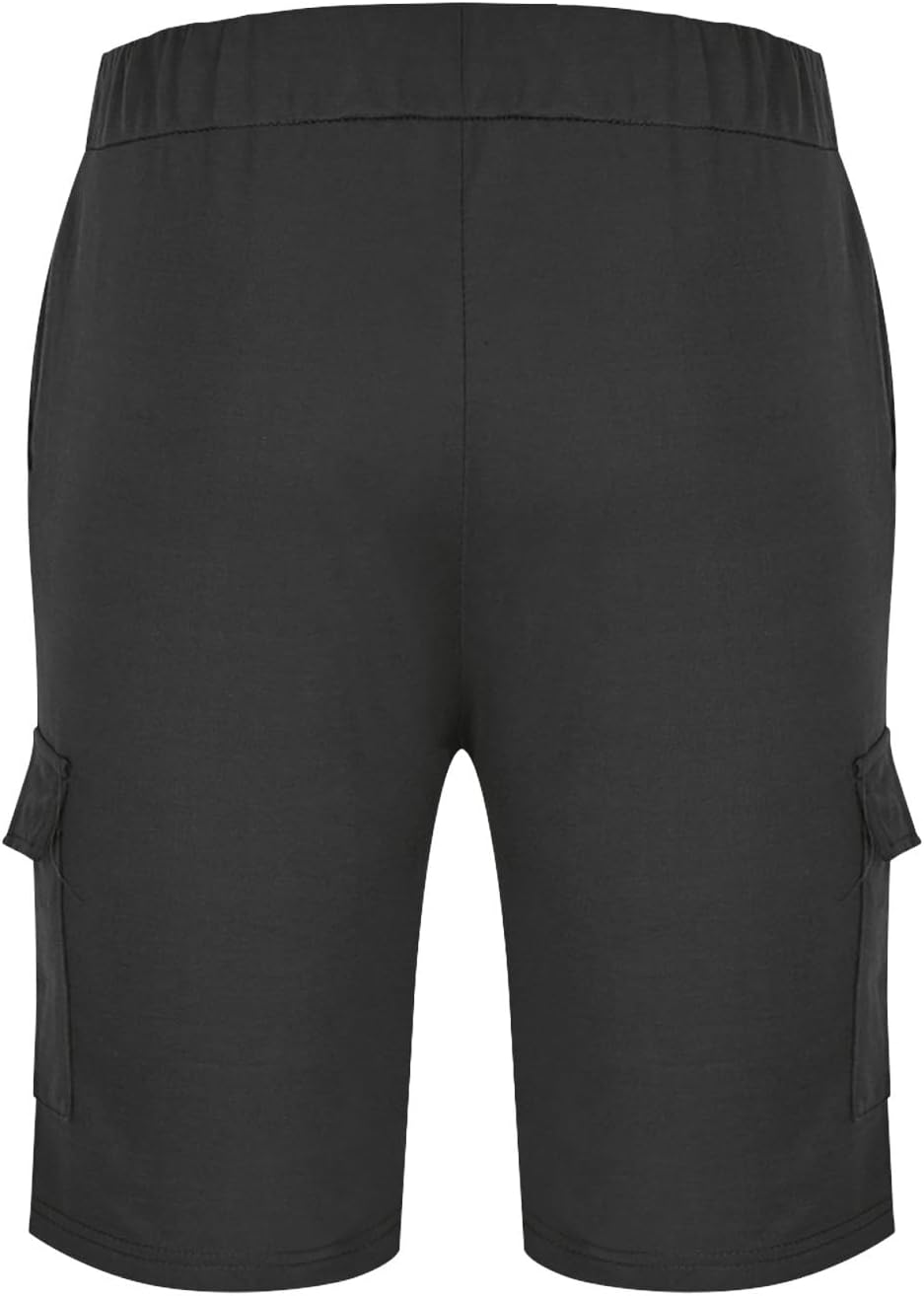 Versatile Checked Cotton Twill Cargo Shorts for Men