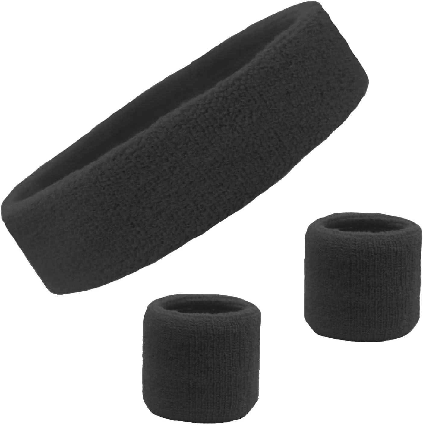 Moisture-Wicking Cotton Sweatband Set for Men
