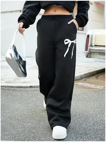 Girls Bowknot Wide Leg resurrected Track Pants