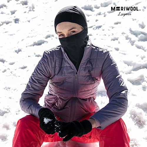 MERIWOOL Kids Ski Mask 100 Merino Wool Balaclava Winter Face Mask