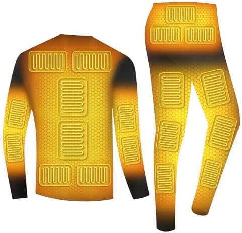 Heated thermal shirt and pants set for men