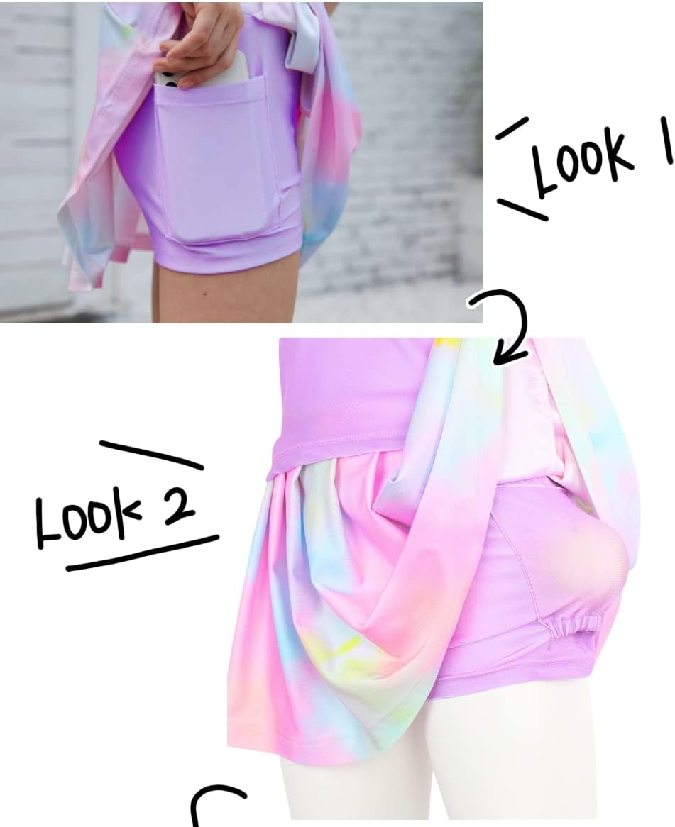 Elastic Fun girls athletic tennis golf pickball outfits