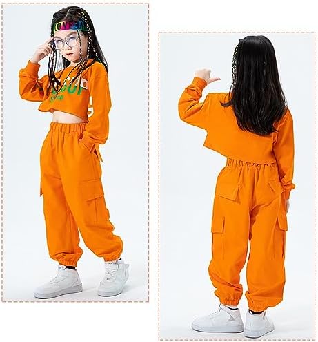 Dynamic Fit Hip Hop Outfits for Kids Girls Dance Jogger Pants 2023