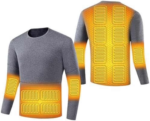 Electric Heating Mens Thermal Underwear Shirt - Warm Durable for All Weather
