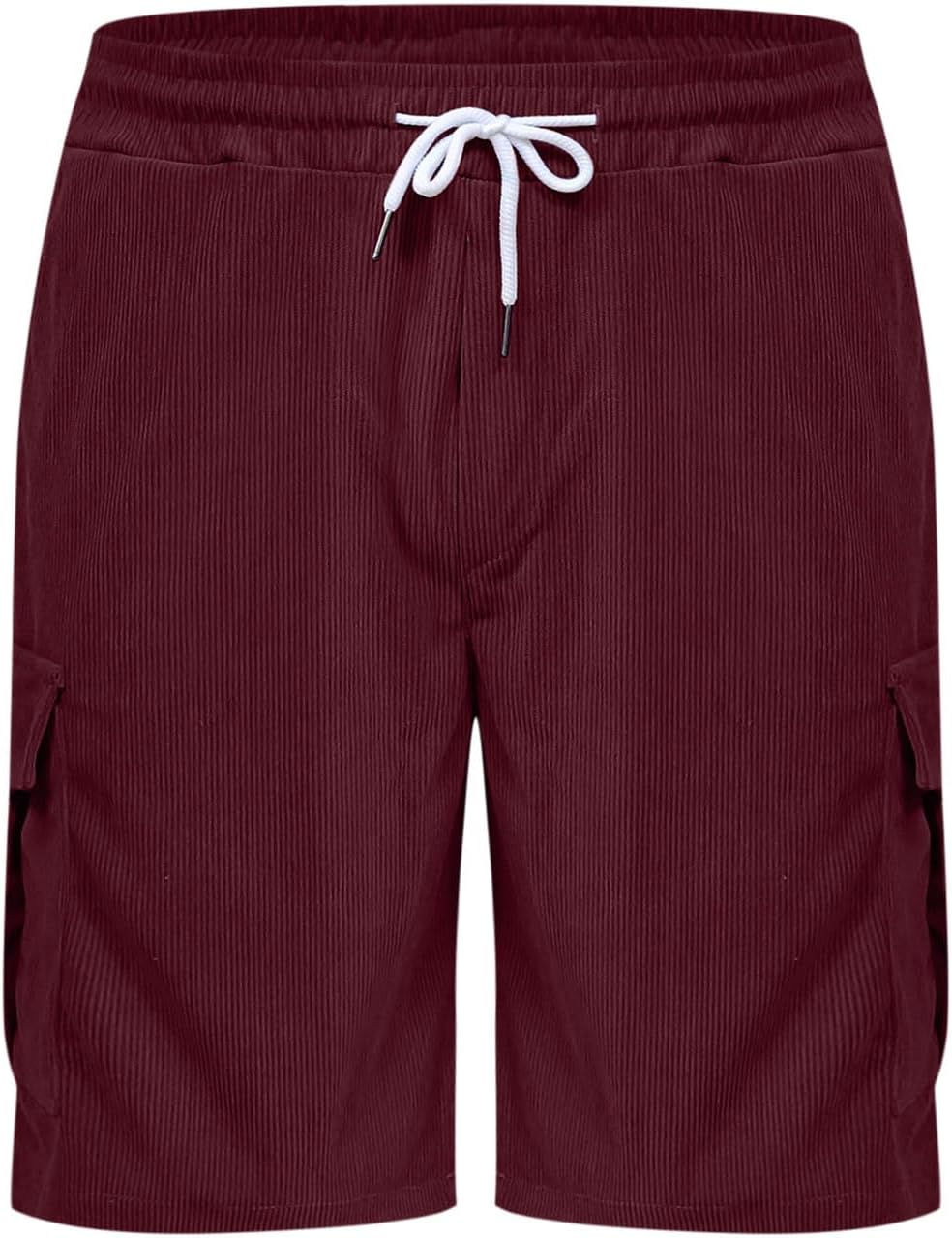Mens Corduroy Casual Cargo Shorts