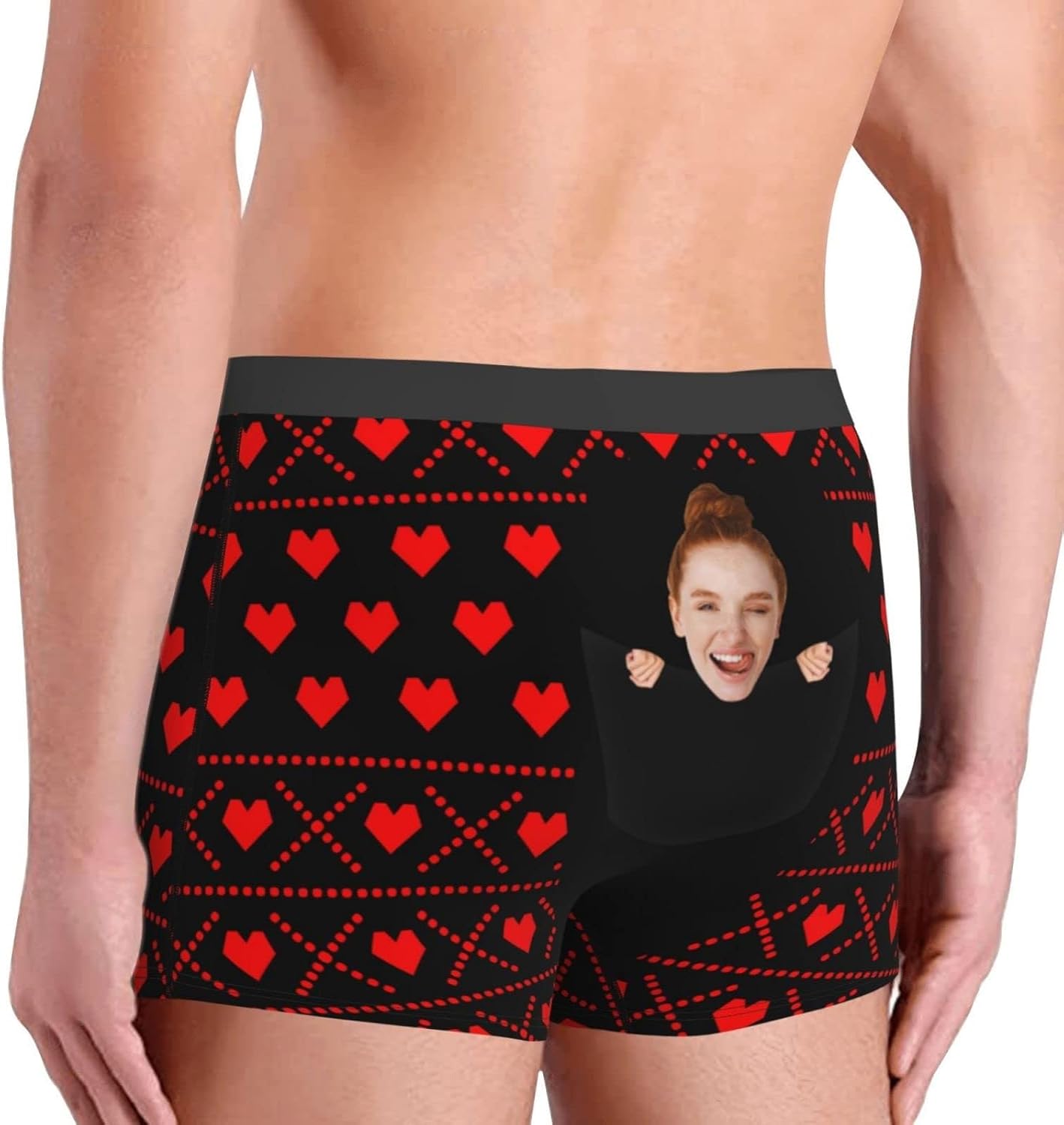 Personalized Boxers with Funny Faces for Him - Birthdays Valentines Day Gifts