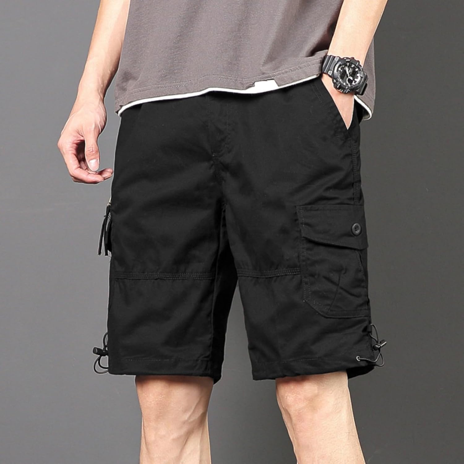 Mens Summer Cotton Bermuda Shorts Casual Trendy erad for Men