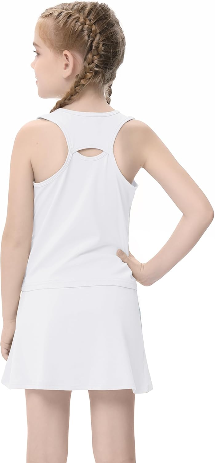 Girls Tennis Golf Dress Set with Built In Shorts