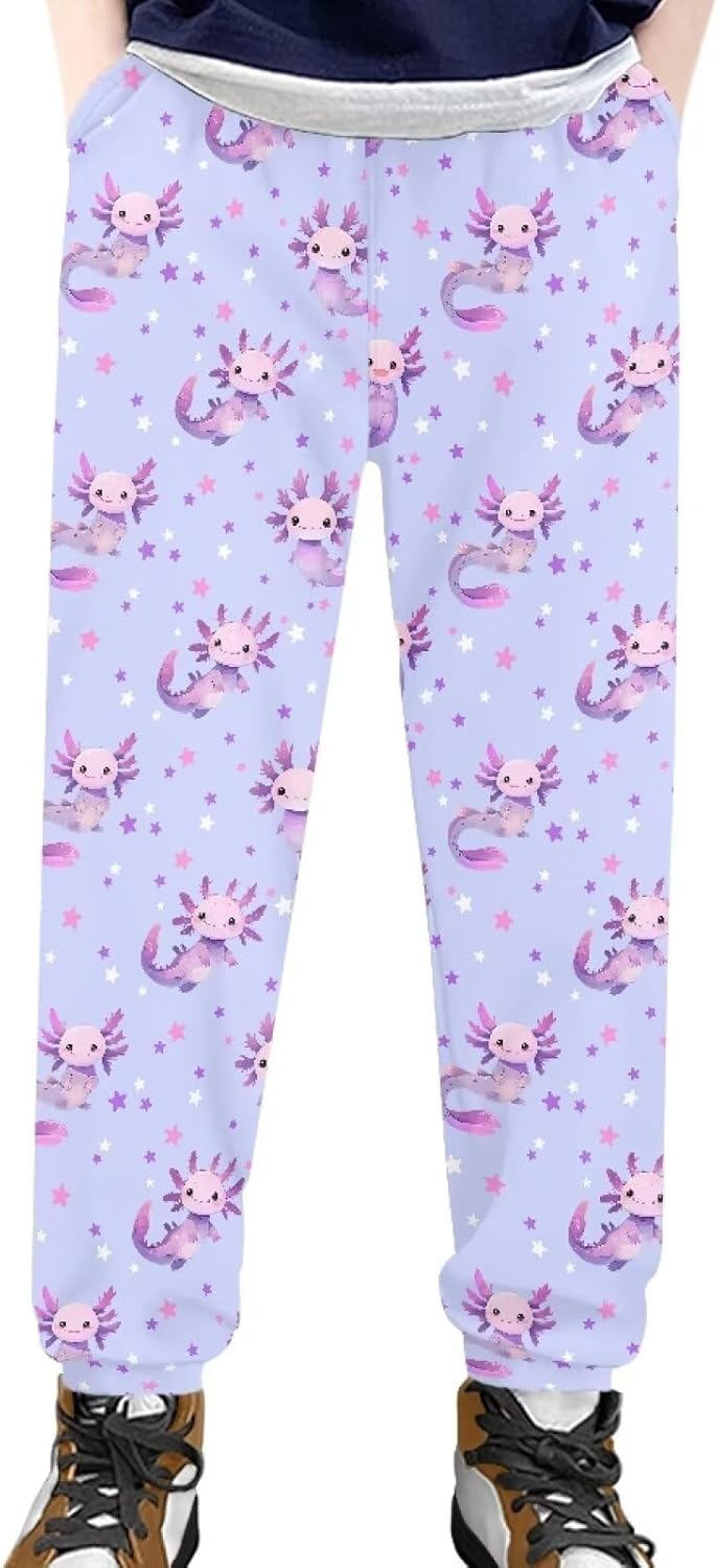 Eheartsgir Girls Joggers Pants with Pockets - Lightweight Active Sweatpants for Kids