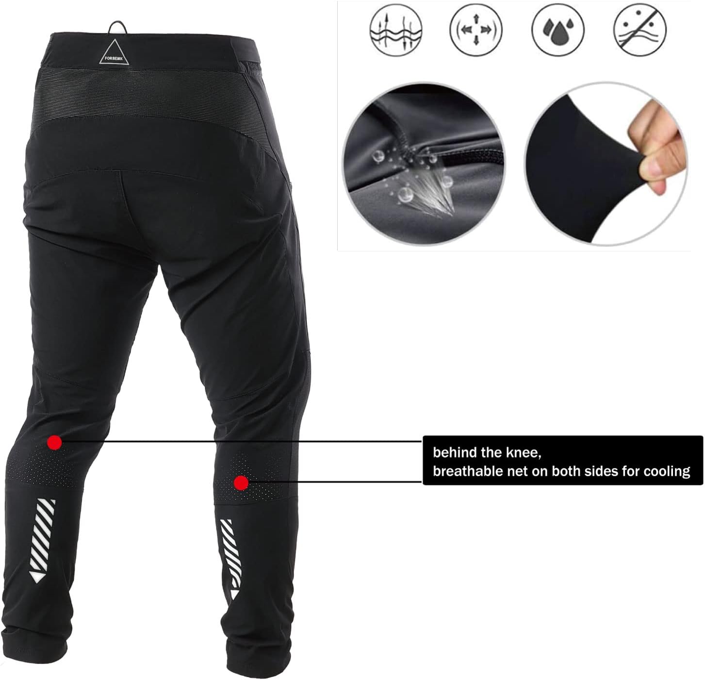 FORBEMK Boys Youth Mountain Bike Pants Comfy Quick-Dry