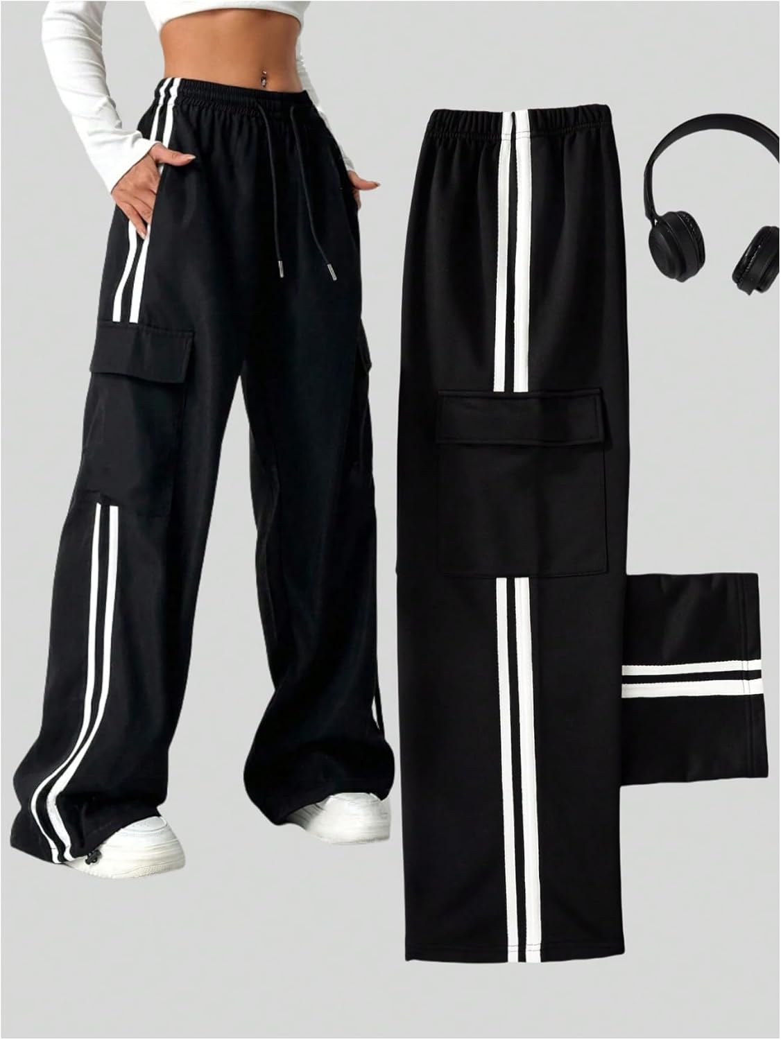 SHENHE Girls Comfortable Cargo Sweatpants