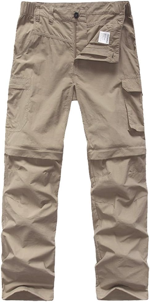 Boys Quick Dry Cargo Pants Hiking Waterproof Outdoor Camping Fishing Scout