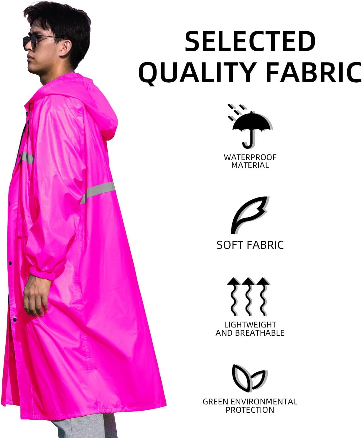 Coralrain Long Hooded Rain Jacket