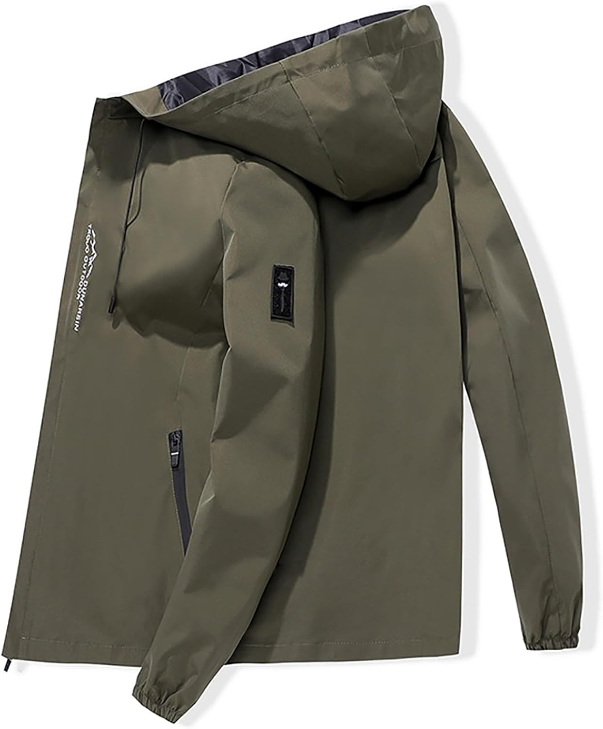 Lightweight Waterproof Rain Jacket for Men Hiking Travel Hooded Windproof Shell