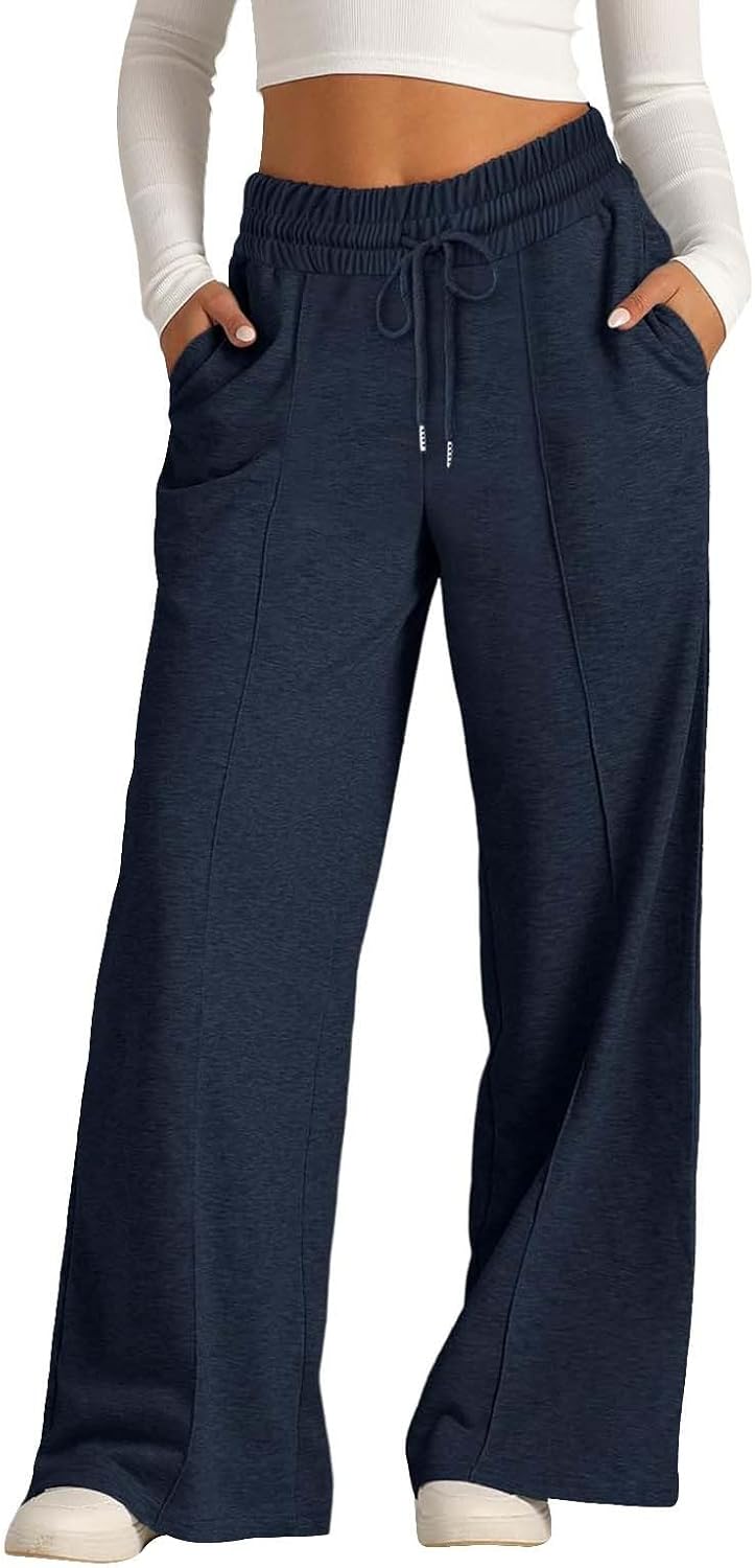 Cute comfy 10-12 year girls wide leg sweatpants with drawstring