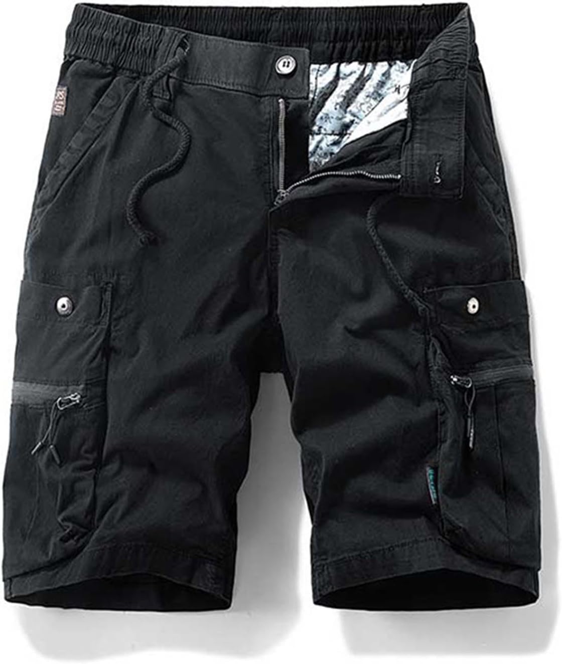 Mens Camo Cargo Shorts - Loose Drawstring Hiking