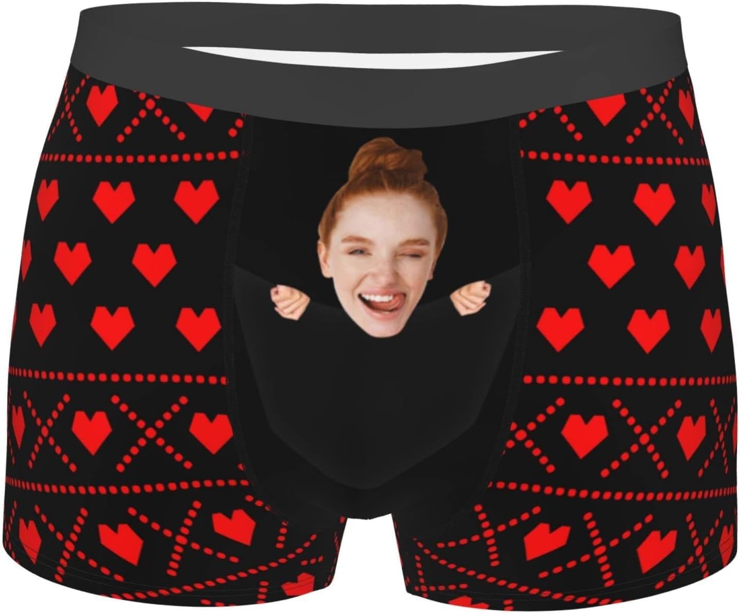 Personalized Boxers with Funny Faces for Him - Birthdays Valentines Day Gifts