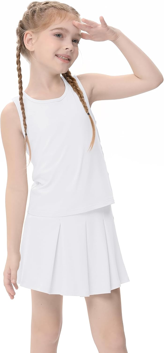 Girls Tennis Golf Dress Set with Built In Shorts