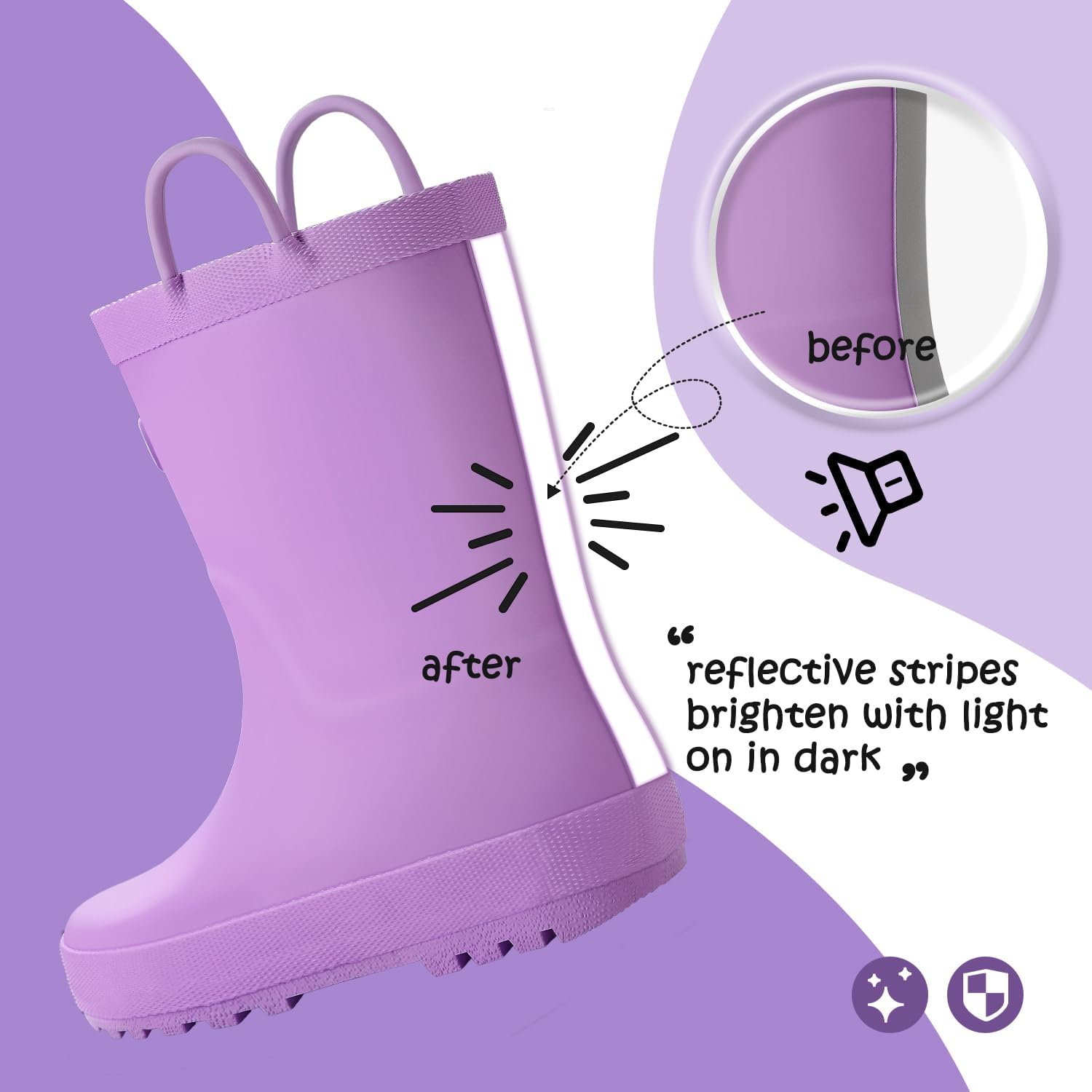 K KomForme Kids Rain Boots