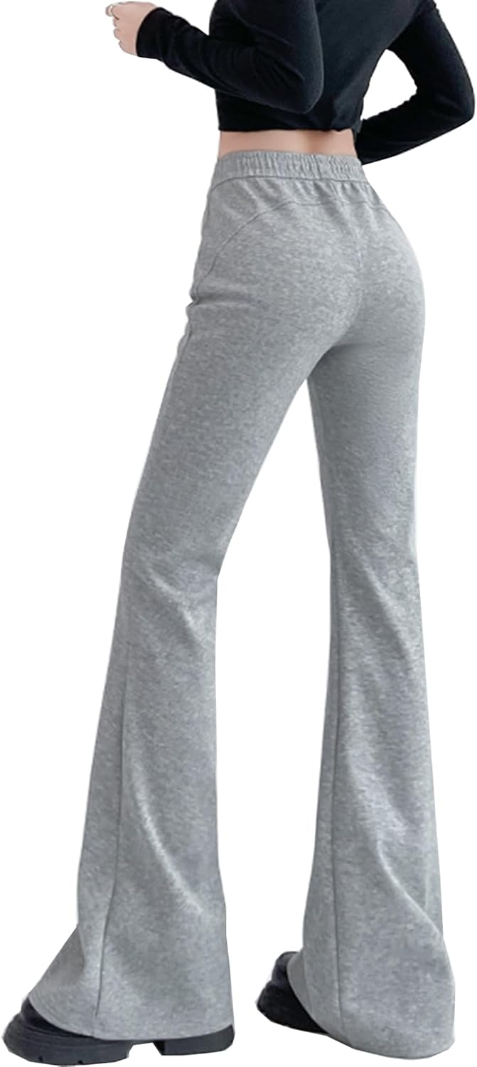 Kiench Flared Leg Sweats Trendy High Waist for Teens