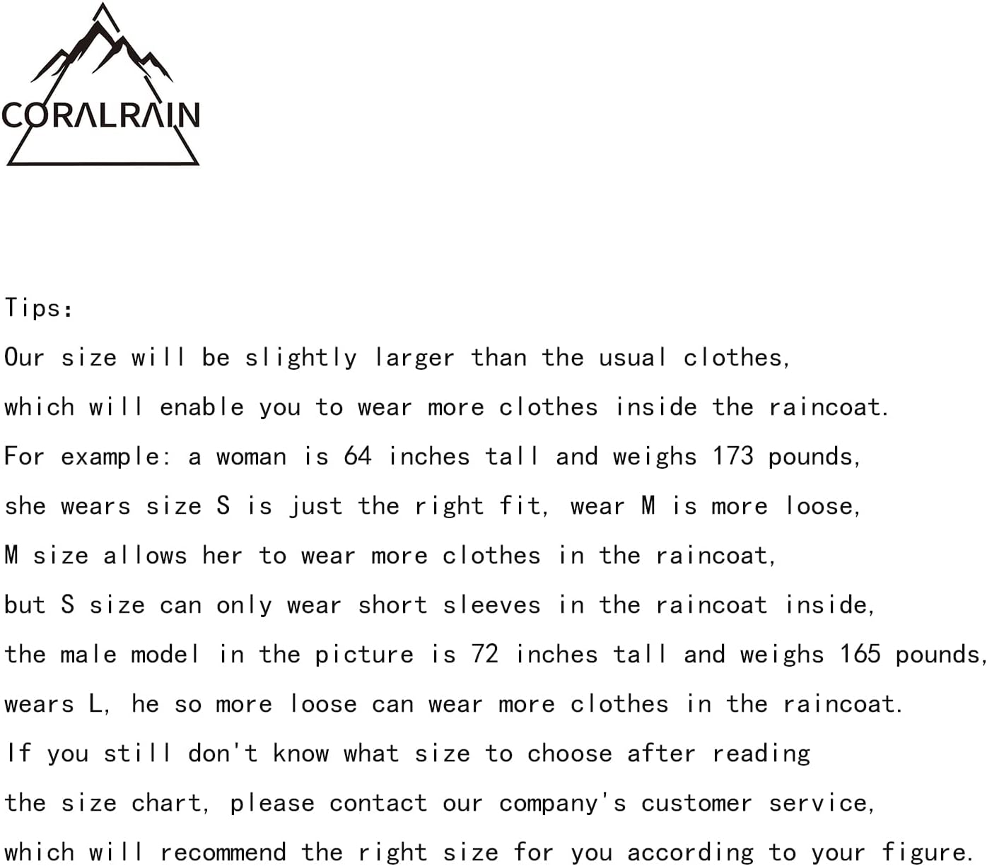 Coralrain Long Hooded Rain Jacket