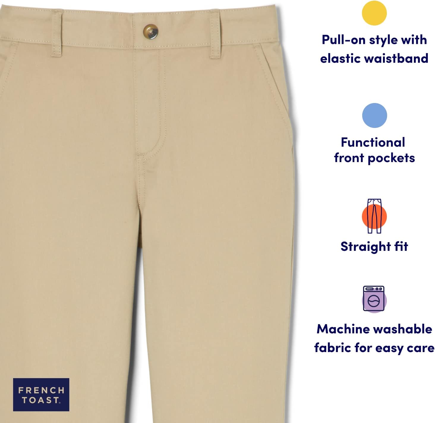 French Toast Girls Pull-on Twill Pant Standard Plus