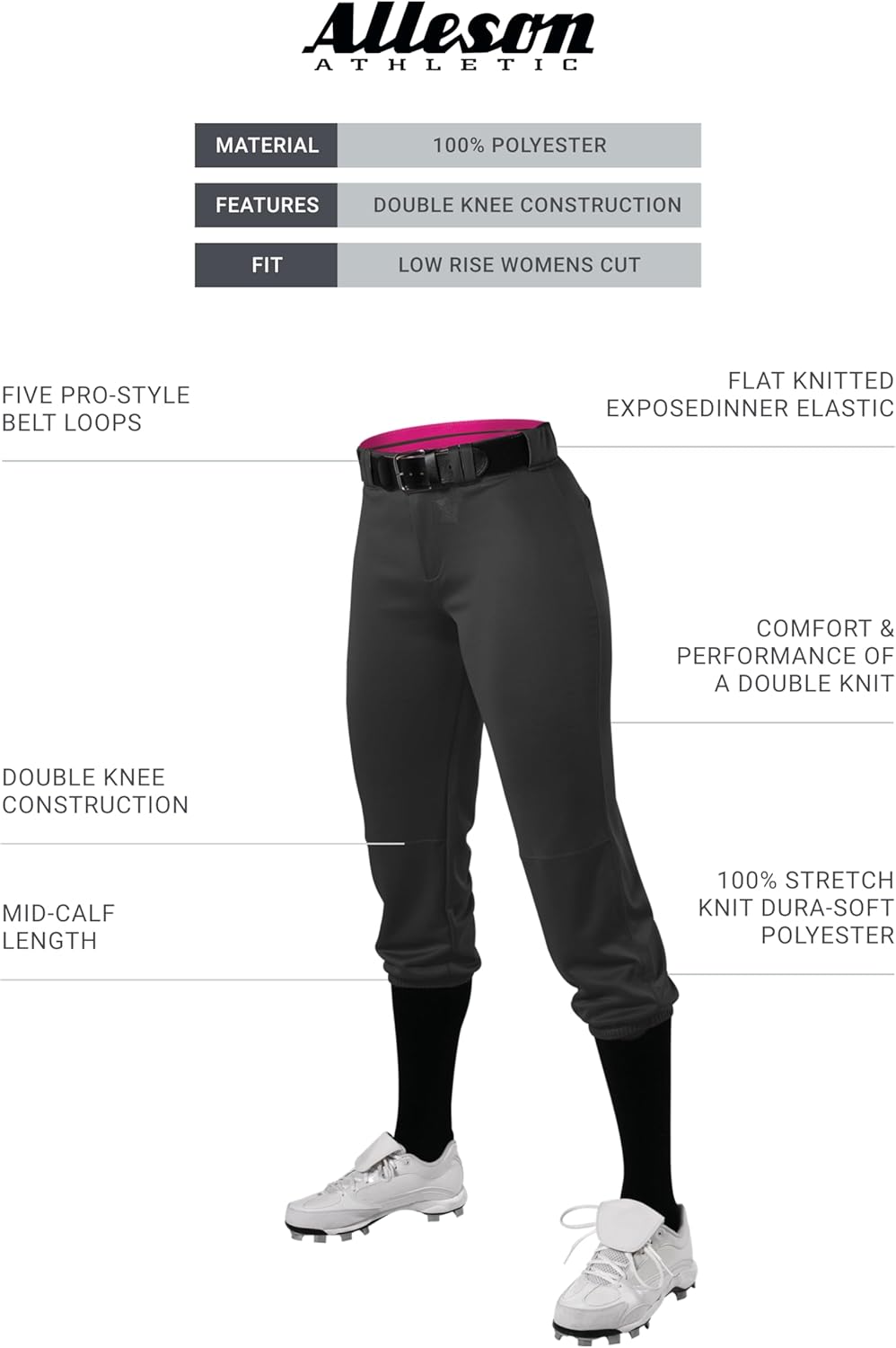 Alleson Athletic Teen Girl Fastpitch Softball Speed Premium Pant