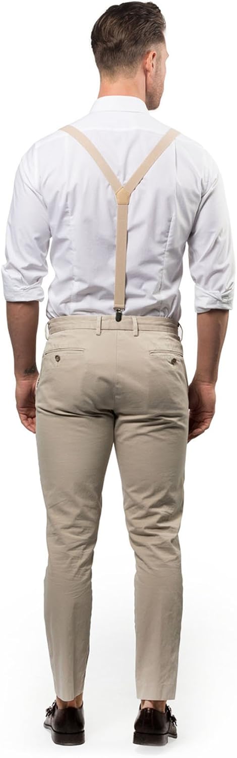 Perfect Tan Suspenders Bow Tie Set for Any Occasion