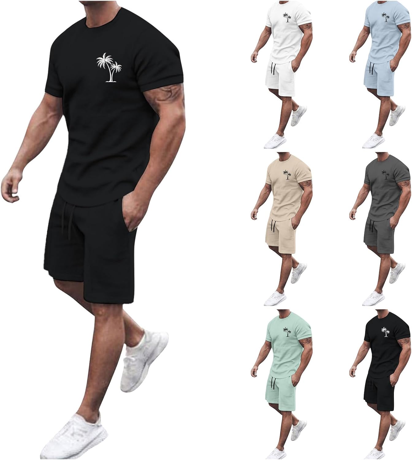 Men Workout Beach Outfits 2025 Summer Set