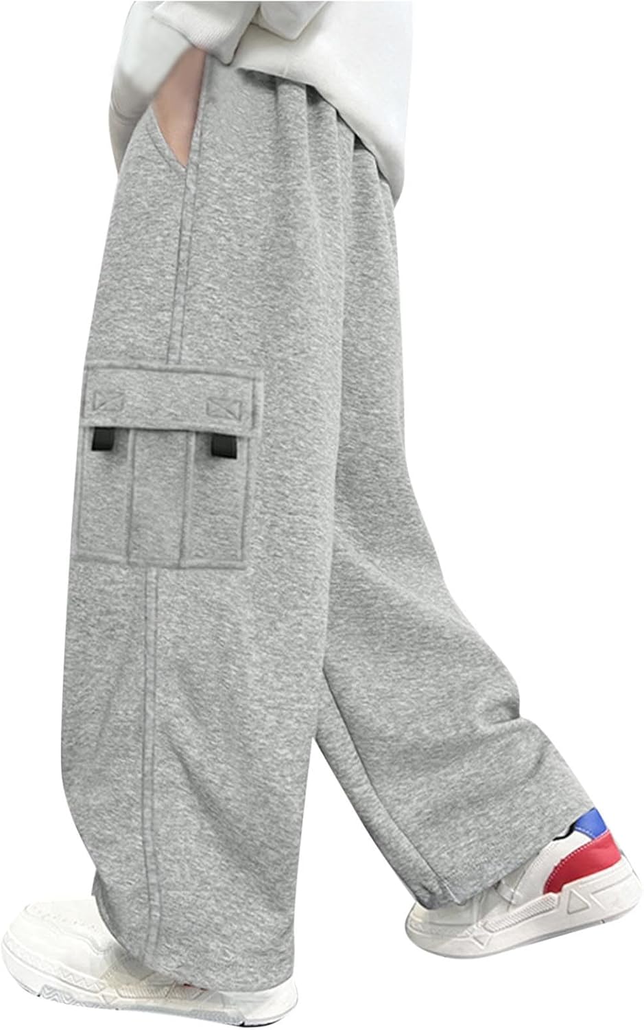 Soft comfortable-unisex athletic sweatpants with pockets for girls and boys