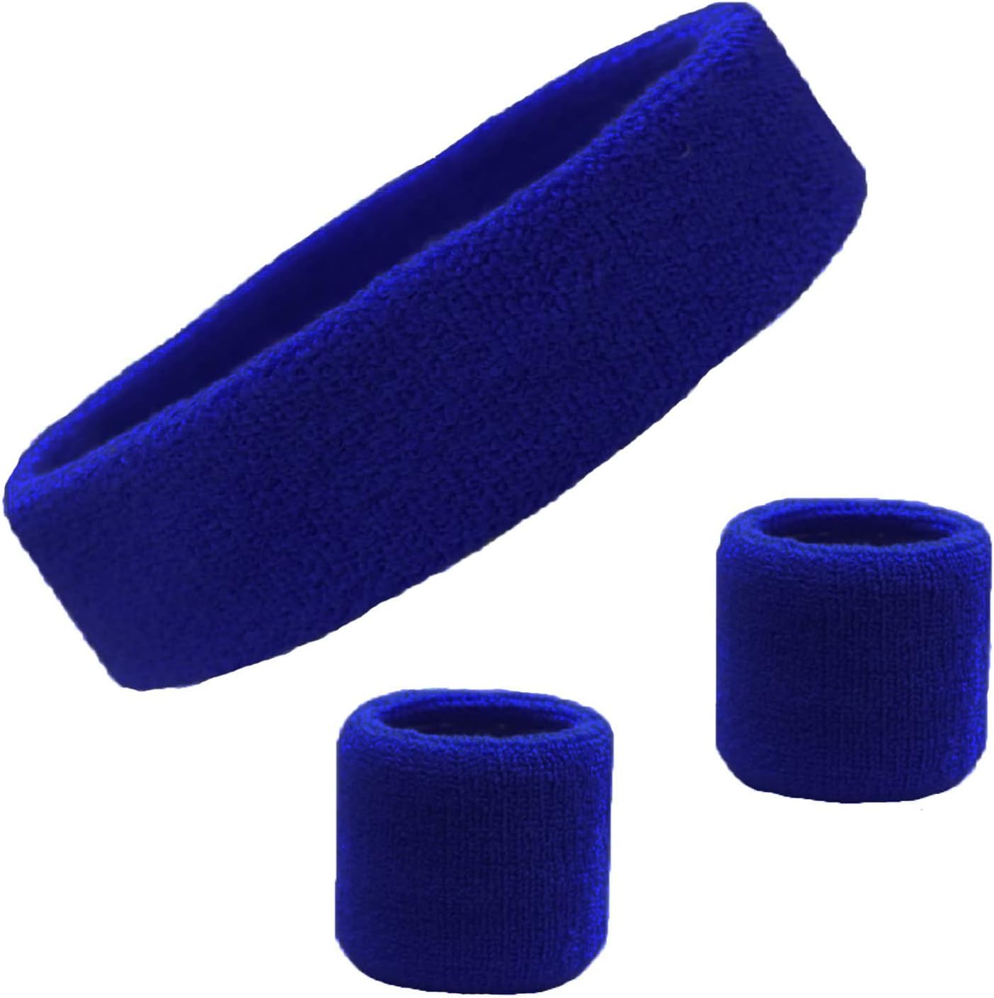 Kenz Laurenz sweatband set for sports - moisture wicking breathable and versatile