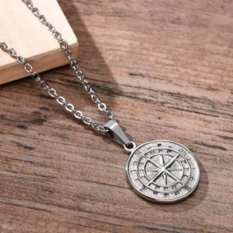 To My Son Compass Necklace Gift Box