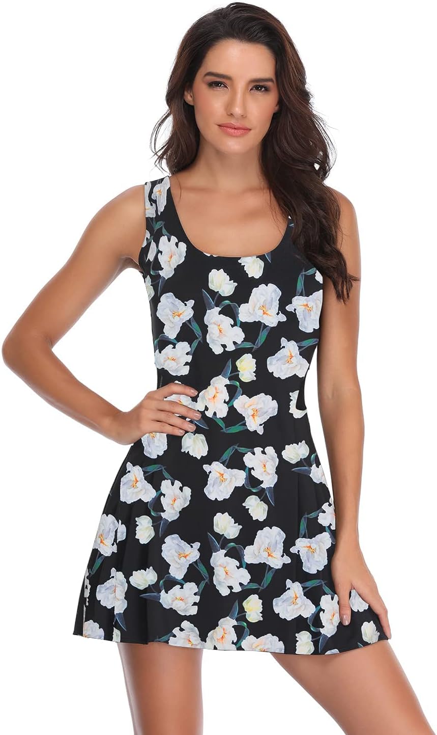 PCGAGA Womens Tennis Dress Workout with Built-in Shorts Stylish