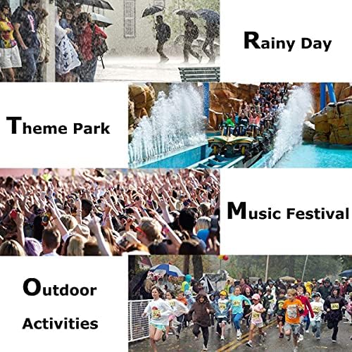 Reusable premium EVA rain ponchos for adults 5-pack