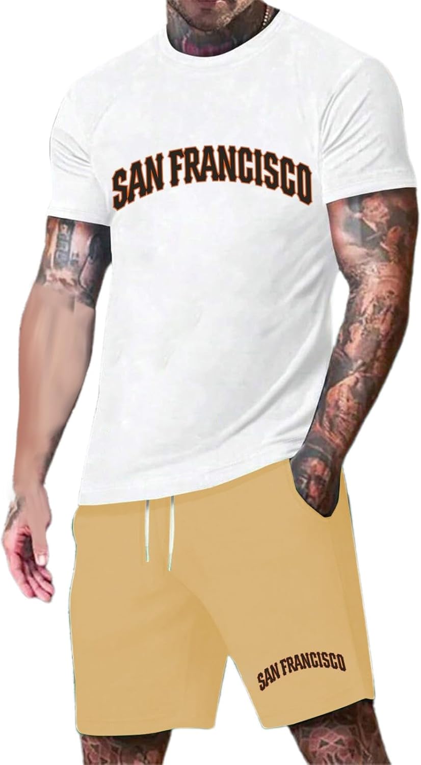 Mens Two-Piece Casual Shorts Outfits statements and comfort